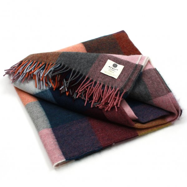 Wolldecke Alpaka Merino - Rose Dust Check