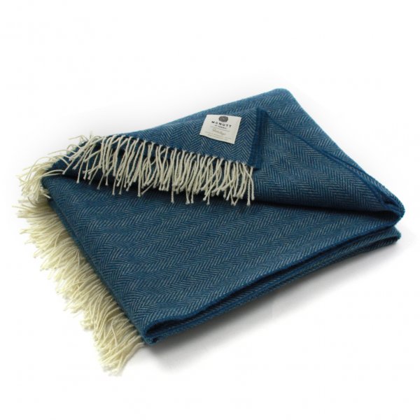 Wolldecke Schurwolle - Blue Sky HB Heritage