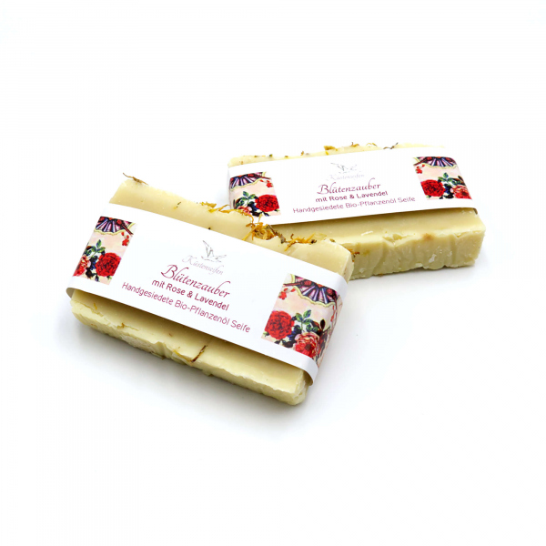 BLÜTENZAUBER Seife mit Rose & Lavendel